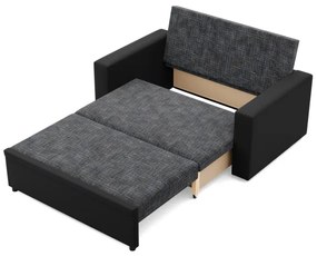 Dvojmiestna pohovka LUNA rozkladacia, tmavosivá / čierna