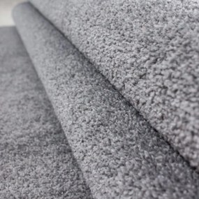 Ayyildiz, Kusový koberec Ata 7000 lightgrey kruh, 120x120 (priemer) kruh, šedá, obývacia izba