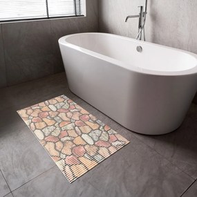 Kúpeľňová penová rohož / predložka PRO-015 Kamenná cesta - metráž šírka 65 cm