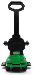 Detské odrážadlo so zvukom a vodiacou tyčou Baby Mix RACER zelené
