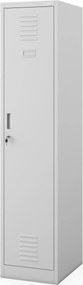Šatníková skrinka s 2 priehradkami sivá, 400x1800x500 mm: KACPER 1 Plus