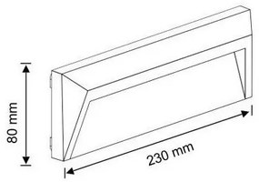 Vonkajšie schodiskové svietidlo HOLDEN LED/1,6W/230V IP65 antracit