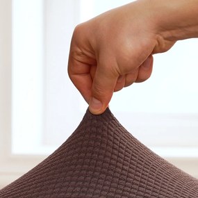 4Home Napínací poťah na stoličku Magic clean tmavohnedá, 45 - 50 cm, sada 2 ks
