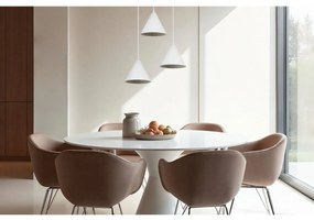 Závesné svietidlo Soho, 3x biele kovové tienidlo, (fi 14cm), o