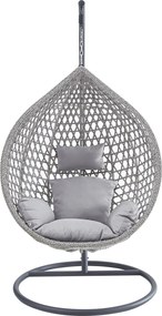 Závěsné houpací křeslo Houseland Imogen šedé L