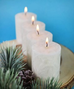 Adventné sviečky biele - 4ks