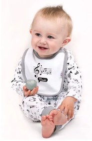 NEW BABY Dojčenský bavlnený podbradník New Baby Music