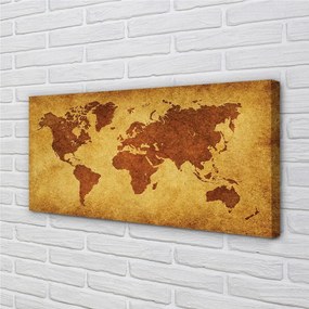 Obraz canvas Starý hnedý mapa 125x50 cm