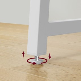 Set do pracovne ZARIMO stôl 80x40 cm biely + kreslo AVOLA VELVET modré