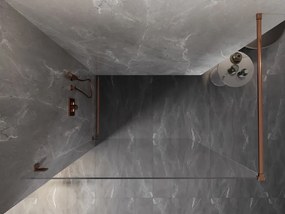 Mexen Lunar sprchová stena ľavá 70 x 200 cm, 8mm číre sklo, ružové zlato, 830-070-000-60-00-L