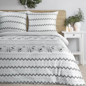 VIANOČNÉ SATÉNOVÉ OBLIEČKY TASHA 160X200 CM, 2 KS 70X80 CM VZOROVANÉ