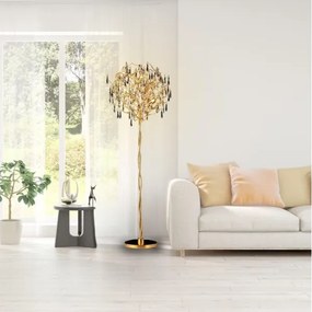 Krištáľová stojacia lampa 5xG9/40W/230V zlatá