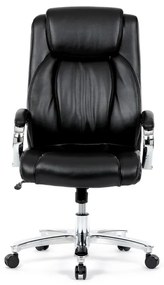 Autronic BONTEC Kancelárske kreslo, hojdací mechanizmus, čierna ekokoža, KA-F1385 BK Farba: Čierna