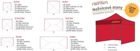 Bestent Nožnicový stan 3x3 čierny SQ