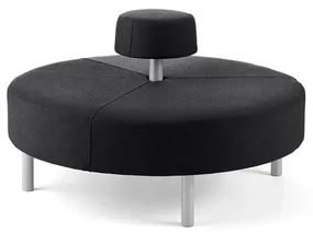 Otoman DOT okrúhly, Ø 1300 mm, látka Medley, čierna