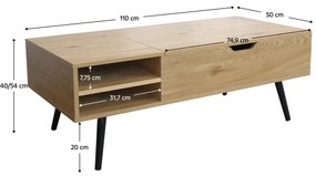 Konferenčný stolík Aryn (dub). Vlastná spoľahlivá doprava až k Vám domov. 1119492