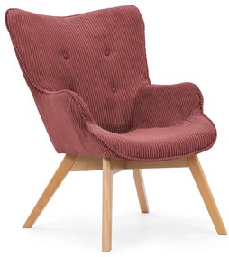 Červené menčestrové kreslo Niko – Ropez