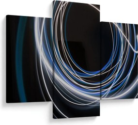 Obraz modrých liniek (90x60 cm)