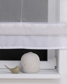Záclonová roleta Modena farba produktu biela látka polopriehľadný, zapletaná, vzorované