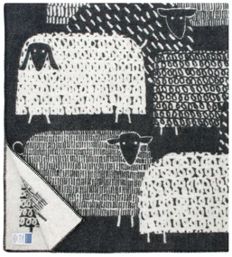 Vlnená deka Päkäpäät 130x180, čierna