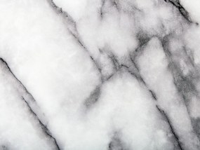 Okrúhly jedálenský stôl s mramorovým efektom ⌀ 80 cm biely GUTIERE Beliani