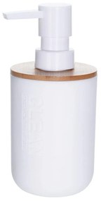 Bathroom Solutions Dávkovač mydla White, biela/s drevenými prvkami