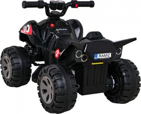 Ramiz Najrýchlejšia batériová štvorkolka pre deti Čierna + 25W motor