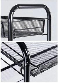 Pojazdný regál HALSEN čierny