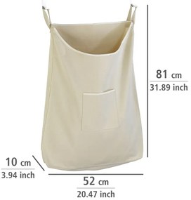 Béžový závesný kôš na bielizeň Wenko Door Laundry, 65 l