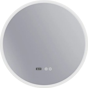 Erga Deam, okrúhle LED zrkadlo 70cm, 3 farby svetla, predné osvetlenie, vyhrievacia podložka proti zapareniu, ERG-V01-Deam-7070-CL