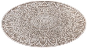 Mujkoberec Original Kusový koberec Mujkoberec Original Nora 105453 Linen kruh – na von aj na doma - 140x140 (priemer) kruh cm