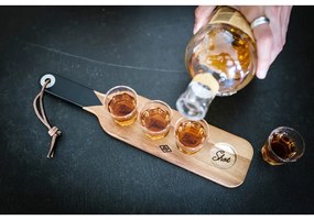 Drevená servírovacia doštička a 4 štamperlíky Gentlemen's Hardware