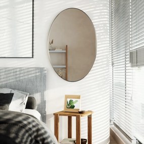 Umbra Zrkadlo HUBBA oválne 61x91 cm s titánovým lemom