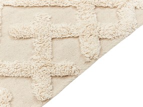 Bavlnený koberec 160 x 230 cm béžový ARDAHAN Beliani