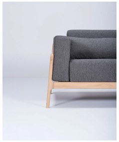 Tmavosivá pohovka s konštrukciou z dubového dreva Gazzda Fawn, 180 cm