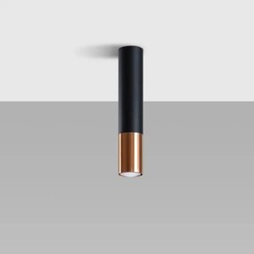 Sollux SL.0945 - Bodové svietidlo LOOPEZ 1xGU10/10W/230V čierna/meď