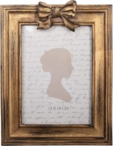 Photo Frame 13x18 Cm Gold Colored Plastic - 25.0 cm