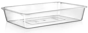 Plochý transparentný box bez veka, miska, S - 25x17x6 cm BOWL