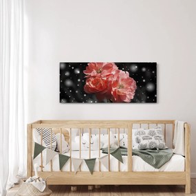 Obraz ružovej kvetiny (120x50 cm)