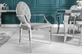 Dizajnová stolička Rococo II šedá / s opierkami - Skladom na SK