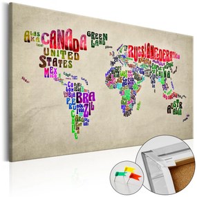 Artgeist Obraz na korku - Global Tournée (EN) [Cork Map] Veľkosť: 90x60