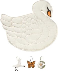 Krémová detská hracia podložka 100x110 cm Swan – Lorena Canals