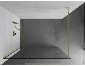 Mexen Kioto, sprchová zásteny typ Walk-In 135 x 200 cm, 8mm číre sklo, zlatý lesklý profil, 800-135-101-50-00