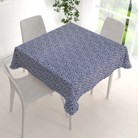Biante Bavlnený štvorcový obrus Sandra SA-257 Ornamenty na tmavo modrom 50x50 cm
