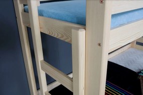 Detská poschodová posteľ s rozšíreným spodným lôžkom a šuplíkmi BENJAMIN - biela - 200x90/120 cm