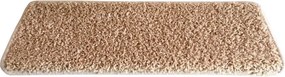 Vopi Nášľapy na schody Color shaggy béžový obdĺžnik, samolepiaci - 24x65 obdĺžnik (rozmer vrátane ohybu)