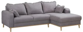Sivá rohová pohovka (pravý roh) Beata - Ropez