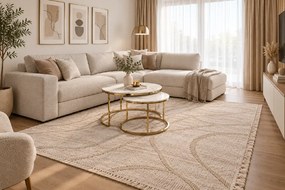 Koberec Benita 085 YELLOW/CREAM rozmery koberec: 133x190 cm