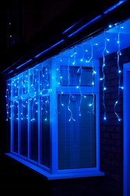 Vianočné svetielka LED záclona FLASH modrá 500 LED