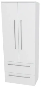 Mereo, Mereo Bino, kúpeľňová skrinka vysoká 163 cm, dvojitá, Multidecor, Biela Arctic, MER-CN699BIAA